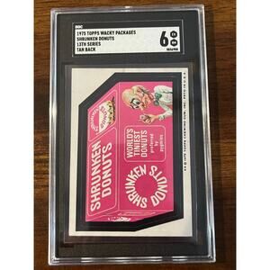 1975 Topps Wacky Packages SHRUNKEN Donuts SGC 6 EX/MT  Series 13 Packs